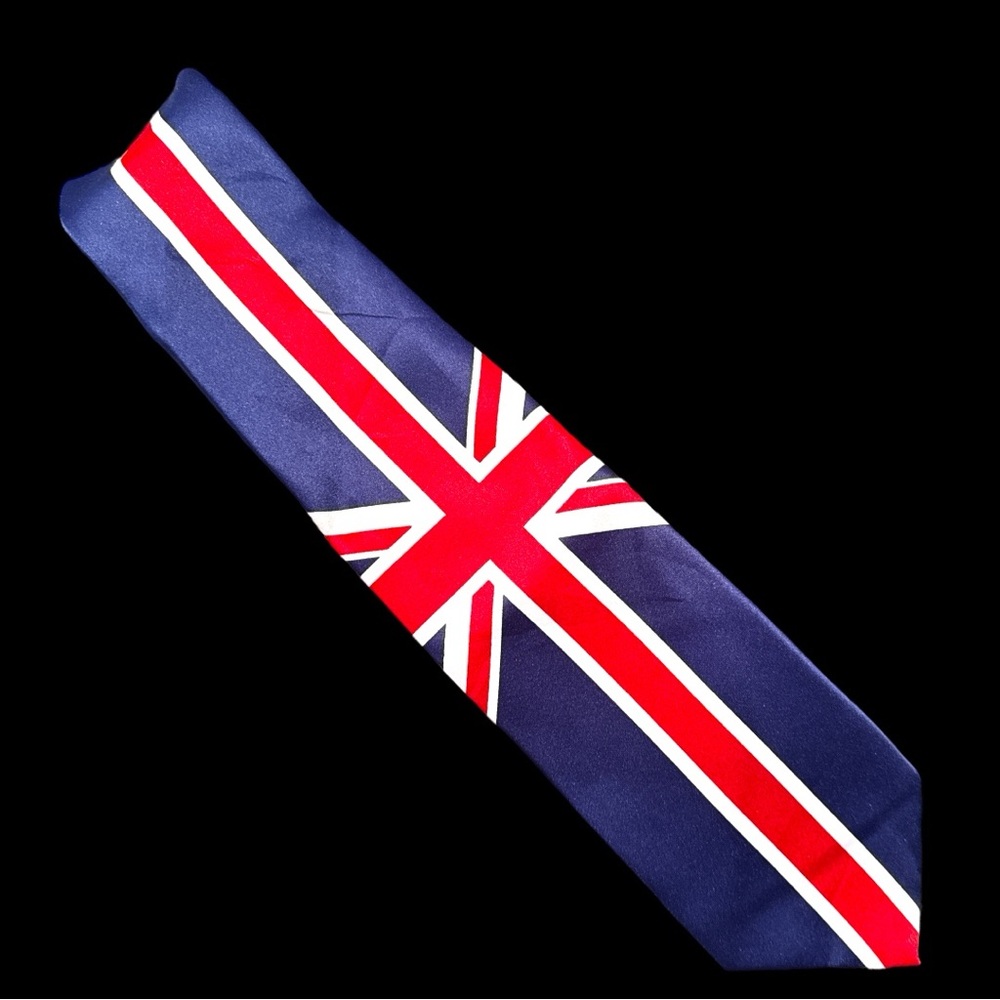 British Flag Men's Necktie English UK England Union Jack Red Blue Neck Tie